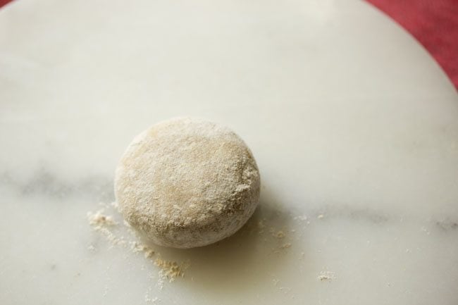 dusted dough ball