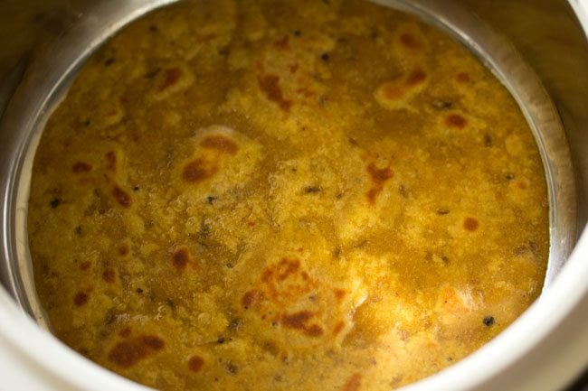 masala paratha placed in a roti basket