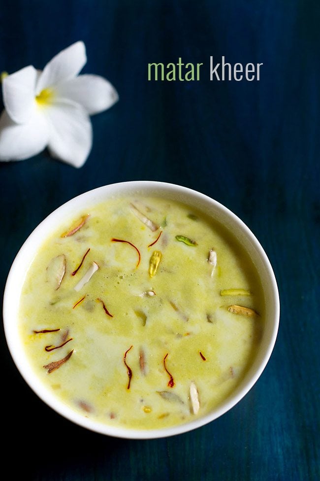 matar ki kheer recipe