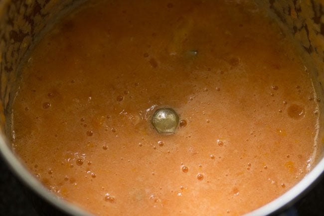 tomatoes puree in the blender