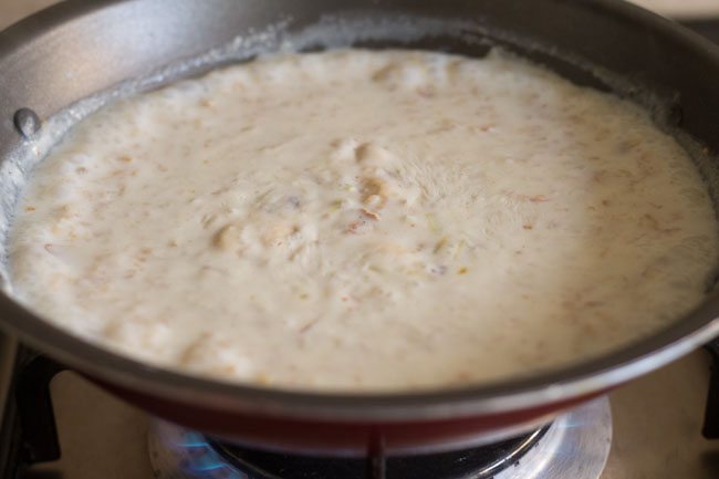 simmering oats kheer. 