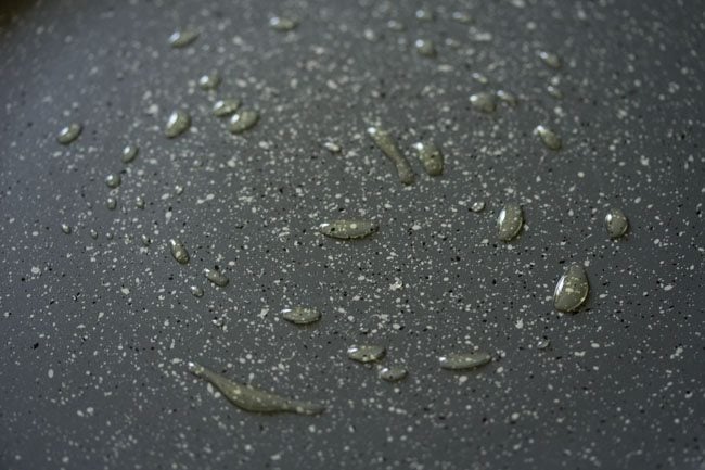 oil spread on a hot pan. 