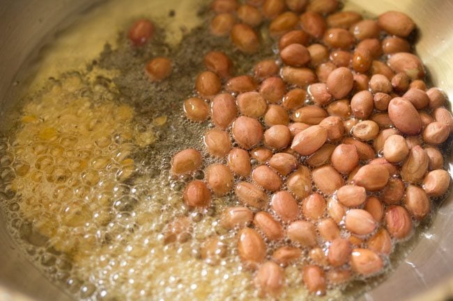 peanuts for preparing tamarind rice recipe