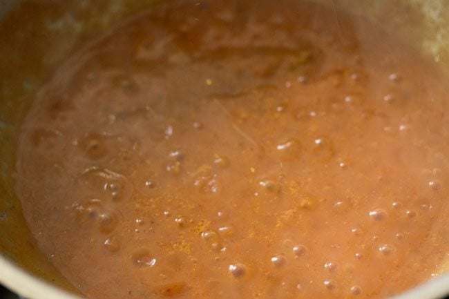 spice powders mixed well in the shorba. 