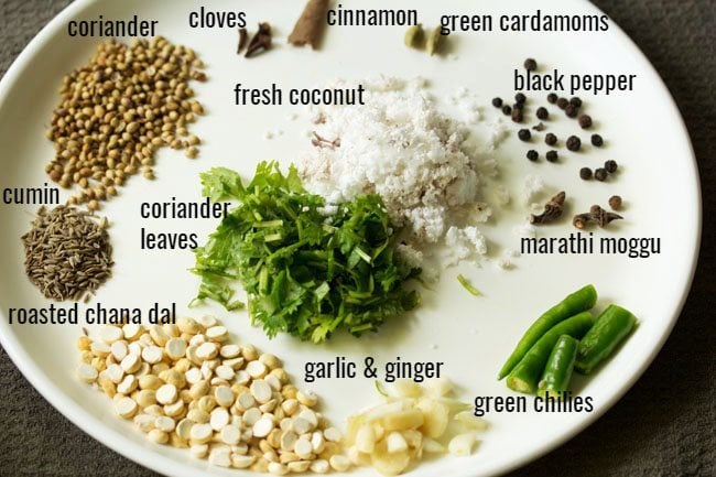 ingredients for making veg saagu recipe