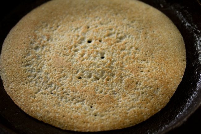 cooked methi dosa. 