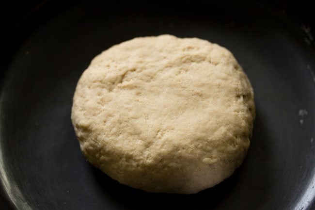 dough for wheat momos kept for resting. 