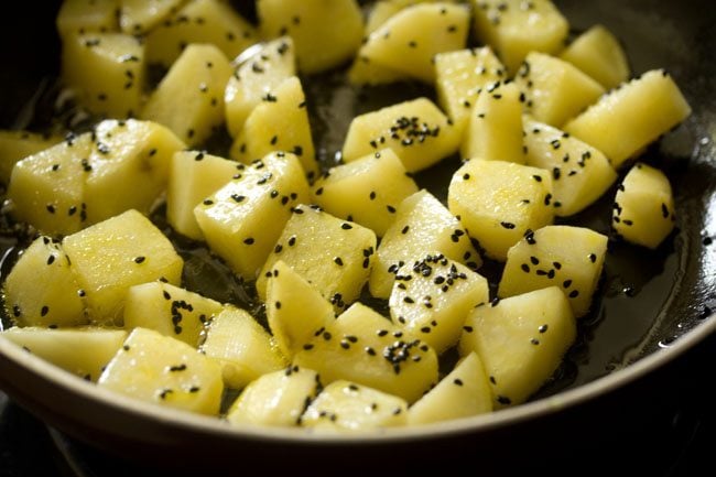 sautéing potatoes. 