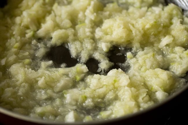 water added to ash gourd while cooking ash gourd halwa. 