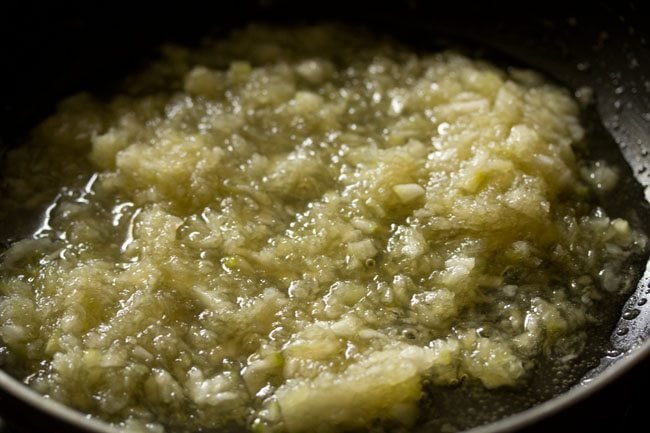 sugar mixed well with the ash gourd for making ash gourd halwa. 