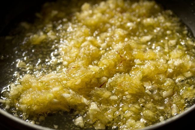 sautéing halwa mixture. 