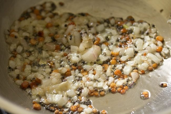 sautéing onions. 