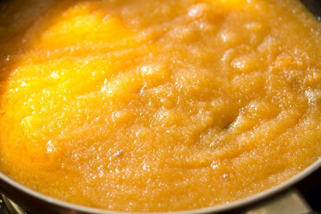 cooked kesari bath.