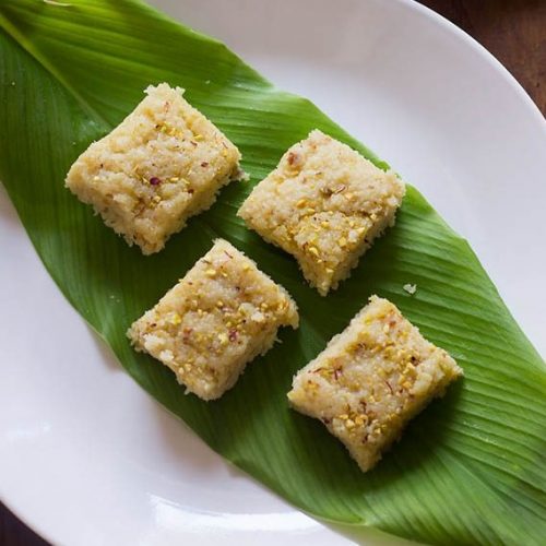 coconut barfi recipe, nariyal barfi recipe