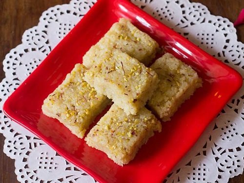 coconut barfi recipe with khoya