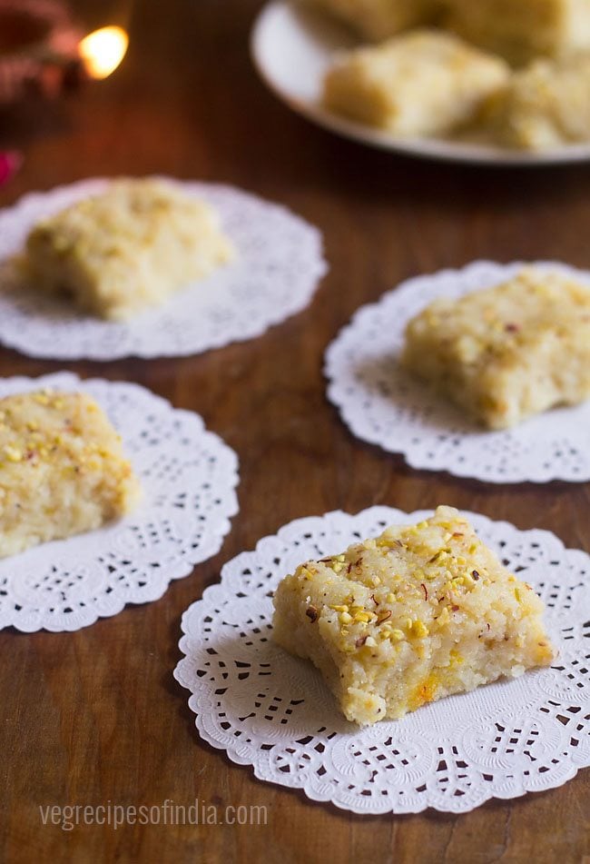 coconut barfi recipe | nariyal barfi recipe | how to make ...
