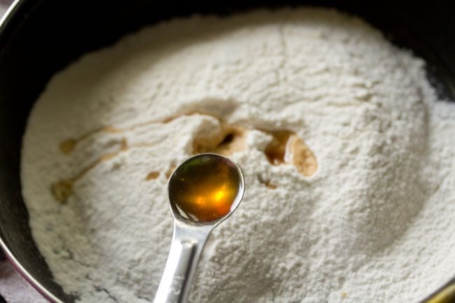 vanilla extract and flour mixture