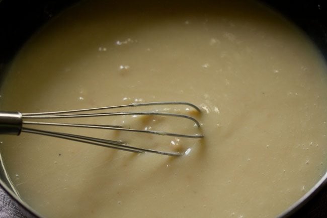 cooker cake batter prepared in bowl