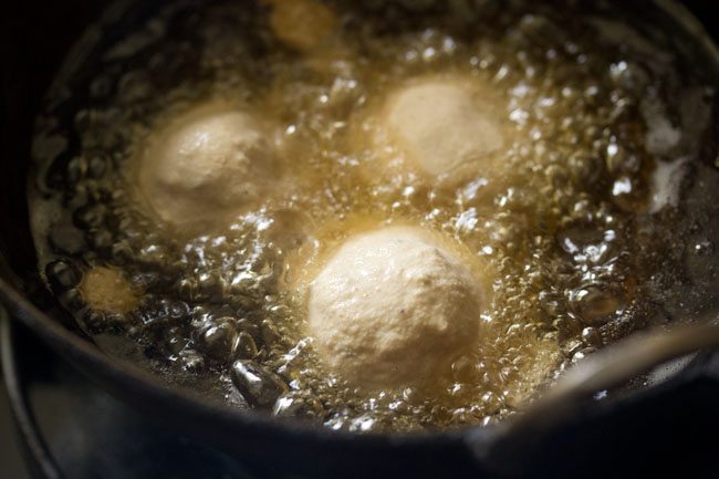 frying vada - farali potato bonda recipe