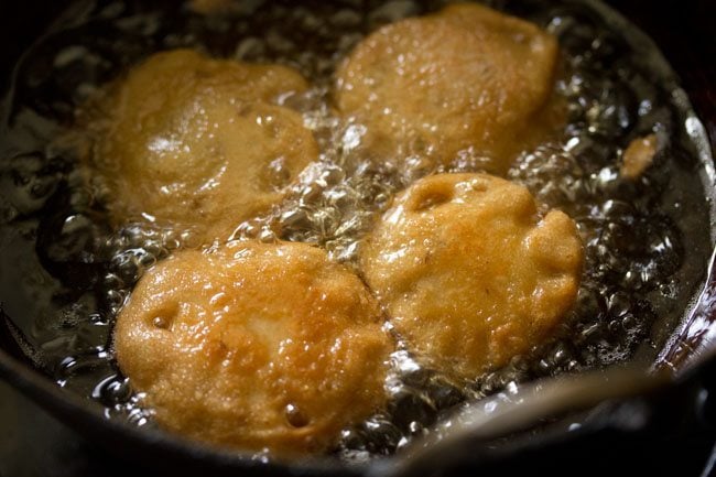 frying vada - farali batata vada recipe