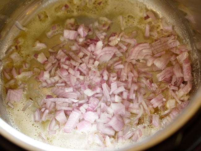 ½ cup finely chopped onions in instant pot