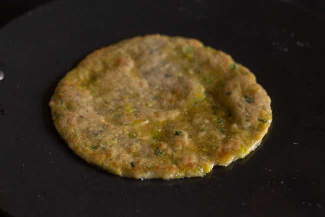 cooked kaddu paratha