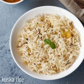 kuska biryani recipe, kuska rice recipe