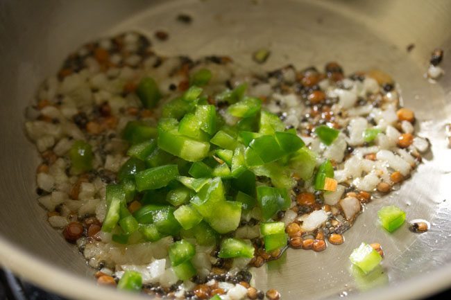 capsicum for making mtr style rava bhath recipe