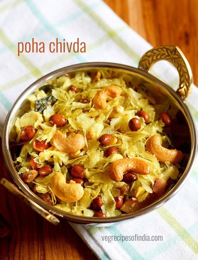 poha chivda recipe, chivda recipe