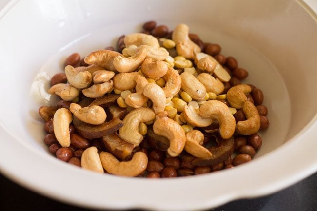 fried cashews in bowl