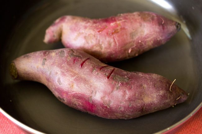 sweet potatoes for sweet potato gulab jamun recipe