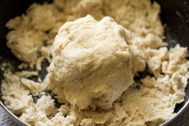 kneading the flour mixture. 