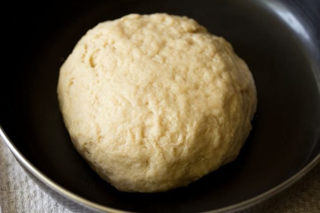 flour mixture kneaded to a soft, smooth dough. 