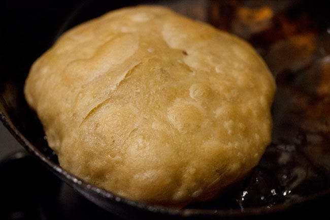 frying kachoris from the other side. 