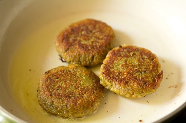 frying kabab - making veg kabab recipe