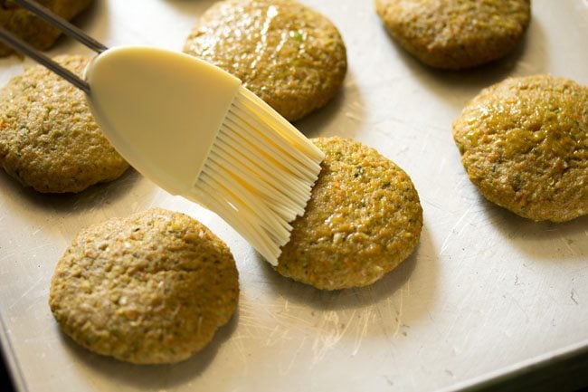 baking kabab - making veg kabab recipe