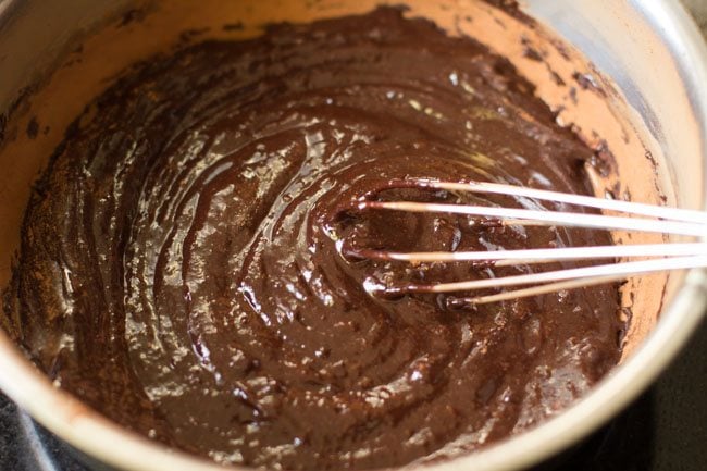 mixing cocoa powder 