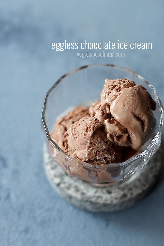 chocolate ice cream served in a glass bowl 