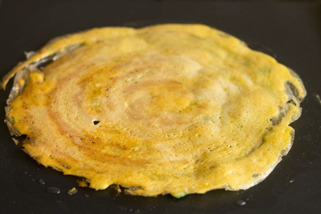 moong dal chilla flipped. 