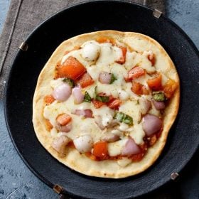 tawa pizza recipe, pizza without oven