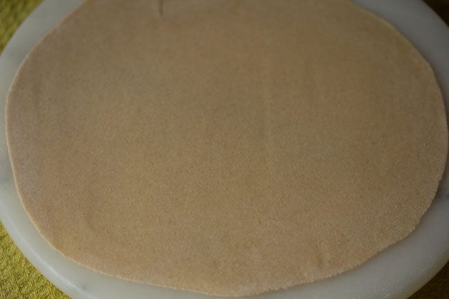 rolled thin roti