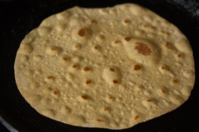 flip and cook roti as required