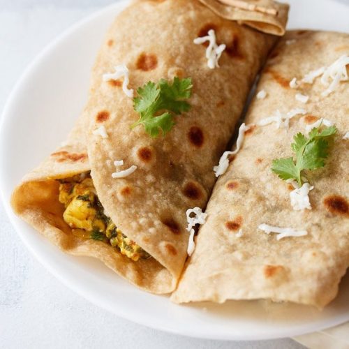 palak paneer kathi rolls recipe