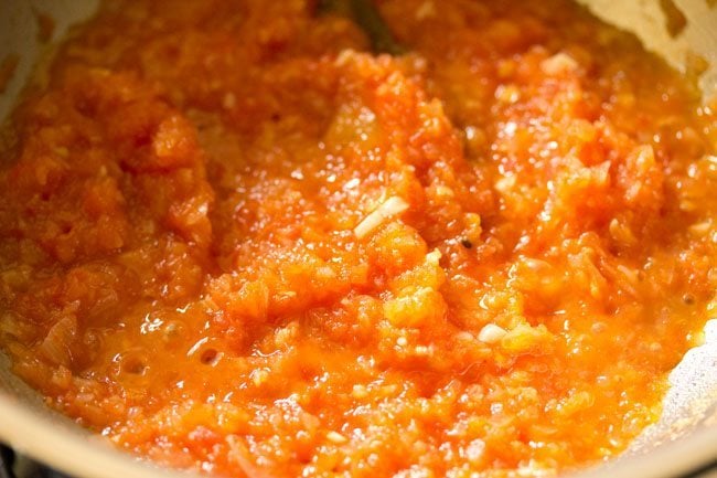 sautéing tomato sauce. 