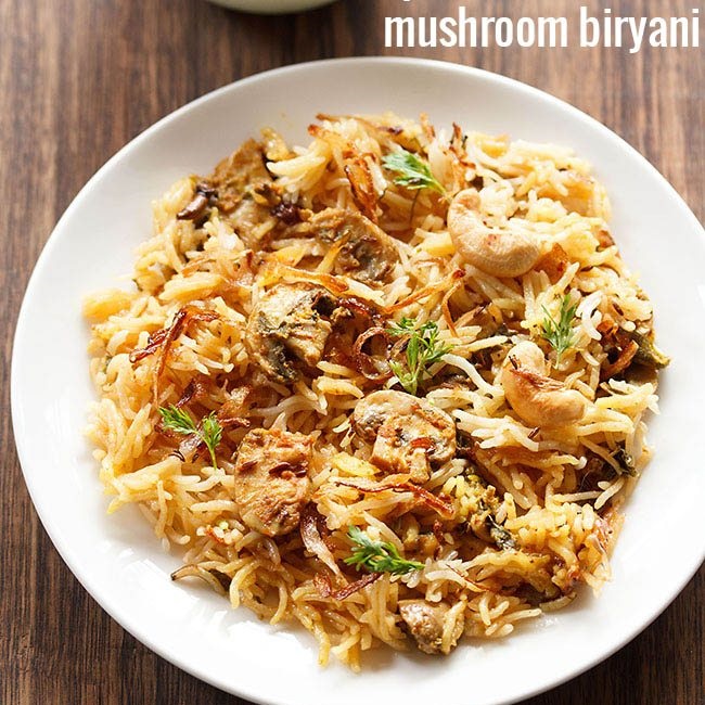 Pressure Cooker Mushroom Biryani Image