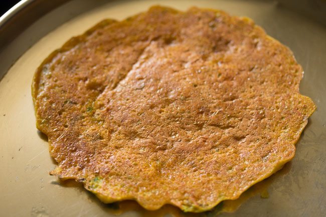 cooked chilla in a plate