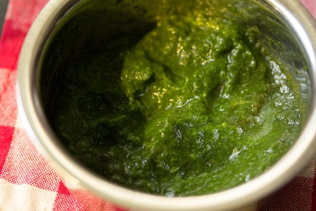 chutney in a steel bowl