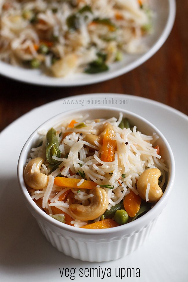 veg semiya upma recipe