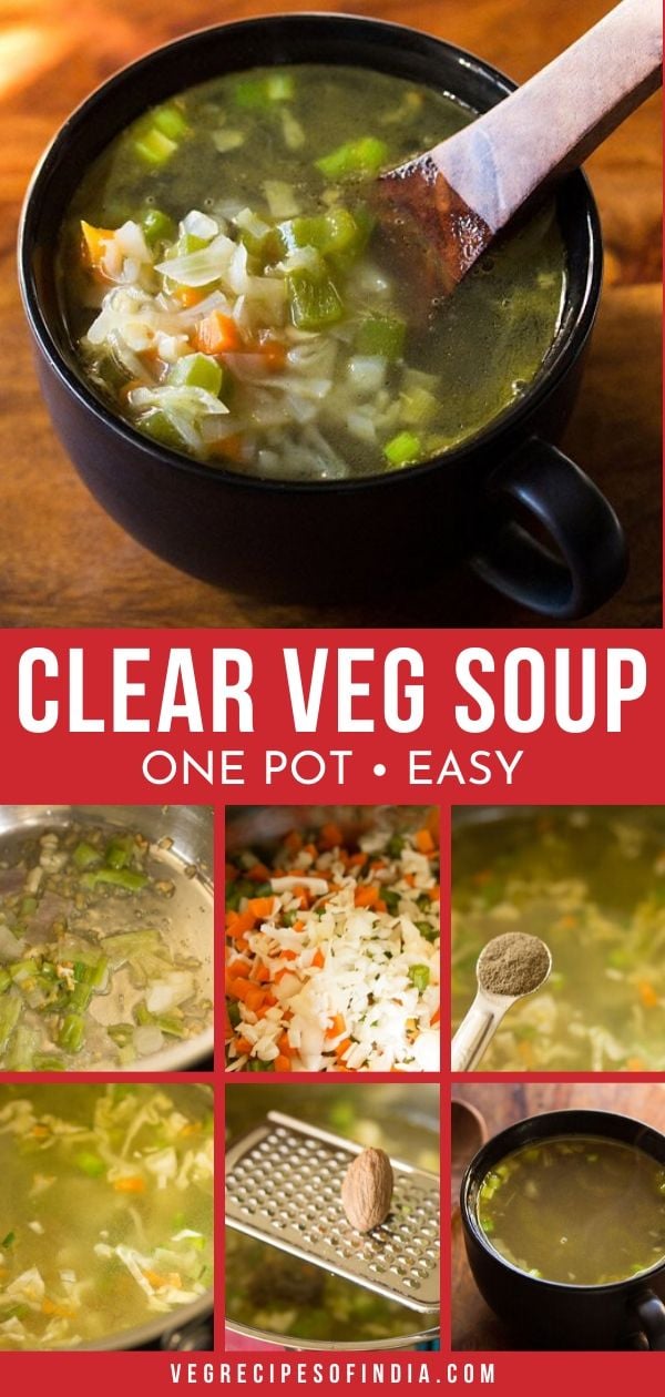 Vegetable Soup & Veg Clear Soup (2 Recipes) » Dassana's Veg Recipes