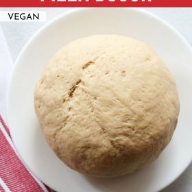 100% Whole Wheat Pizza Dough (Vegan & Foolproof Recipe)